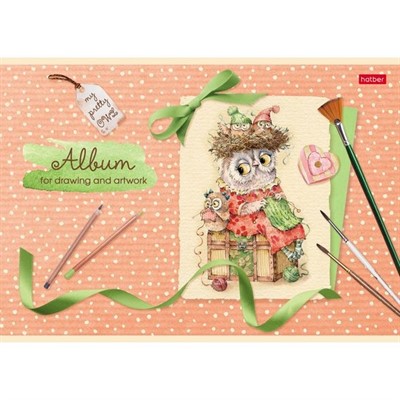 Альбом для рисования. 16 л. Совушки-милашки 16А4В Hatber - фото 47050495