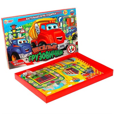 Игра Умка Веселые грузовички.Ходилка 4650250574019 - фото 47050529