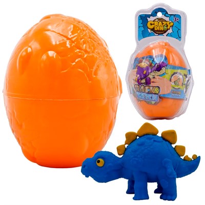 Фигурка-сюрприз динозавра в яйце Коллекционная Crack & Stretch Crazy Dino CD03 - фото 47050621