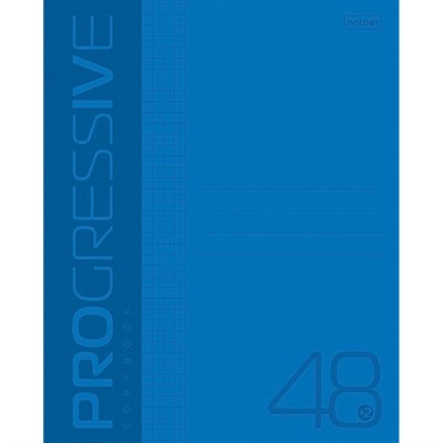 Тетрадь 48 л. клетка PROGRESSIVE  Синяя 48Т5В1 Hatber - фото 47050834
