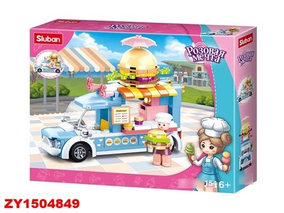 Конструктор Розовая мечта 38-0993B Foodcar 154 дет. в коробке - фото 47051225