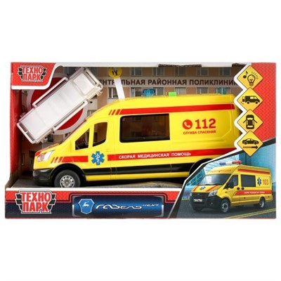 Модель TRANSITVAN-22PLAMB-YE Ford Transit Реанимация Технопарк в коробке - фото 47051940