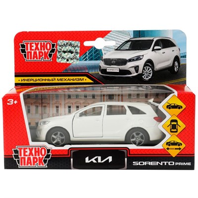 Модель SB-17-75-KS-WHITE-WB KIA sorento prime, 12 см, двери, багаж., инерц., белый Технопарк  в коробке - фото 47051964