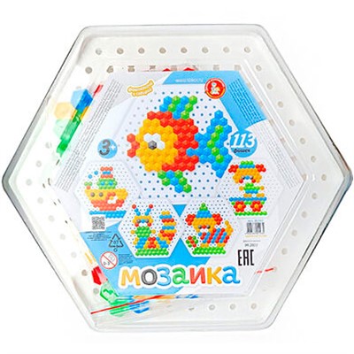 Мозаика шестигранная Рыбка 113 эл 02193 - фото 47052123