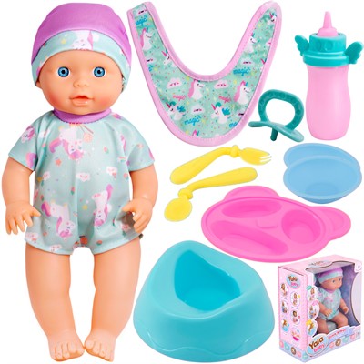 Пупс Yale Baby YL2325D-A 25 см. с аксесс. в кор. - фото 47052646