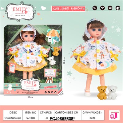 Кукла QJ136B Emily в кор. - фото 47056294