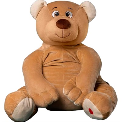 Медведь Лари 70см сидя 35 см,кофейный МЛари/35/56-1 - фото 47057581