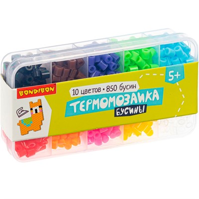 Набор для творчества Термомозаика бусины 10 цветов, 850 бусин ВВ4987 - фото 47058100