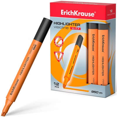 Текстовыделитель оранжевый Visioline V-17 Neon 56703 /Erich Krause/. - фото 47058610
