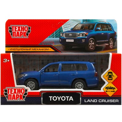 Модель CRUISER-13-BU TOYOTA LAND CRUISER 12,5 см, двери, инерц, синий Технопарк  в коробке - фото 47059352