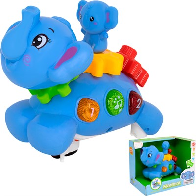 Игрушка на батарейках HD9039 Слон в кор. - фото 47062153