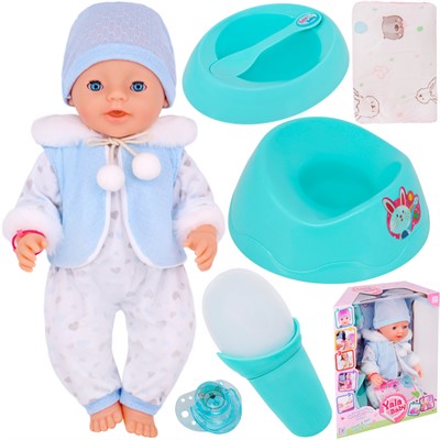 Пупс Yale Baby BL242P функция с кнопки, с аксесс. в кор. - фото 47062681
