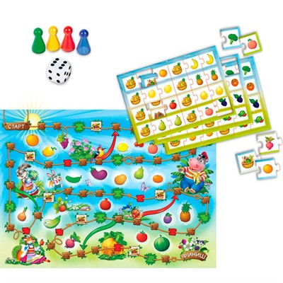 Игра Умный малыш 5 в 1.Изучаем фрукты,овощи и ягоды ИН-9393 - фото 47063074