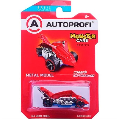 Модель 1:64 Серия MONSTER CARS красный B/MNS-004 RD - фото 47067384