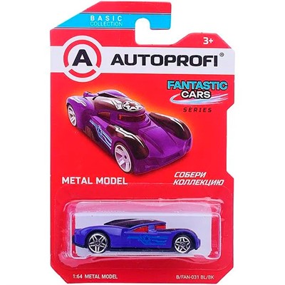 Модель 1:64 Серия FANTASTIC CARS син./черный B/FAN-031 BL/BK - фото 47067403