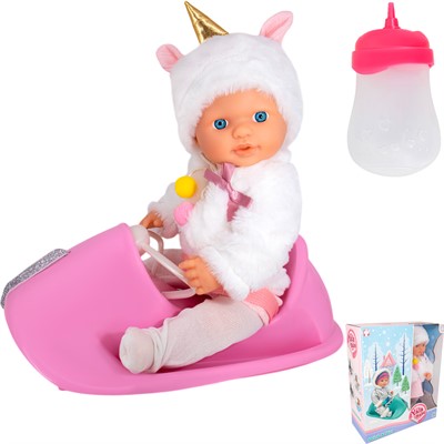 Пупс Yala Baby YL2440F-E 40 см Зимние забавы с аксесс. в кор. - фото 47068796