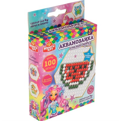 Набор для творчества Аквамозаика Арбуз МУЛЬТИ АРТ 100-AQUAMOS-7 - фото 47069015