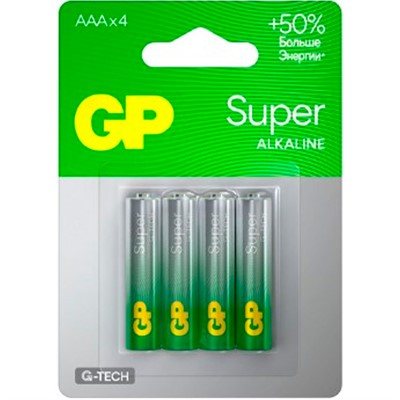 Элемент питания LR 3 GP Super G-Tech 4xBL (40/160) /цена за упак/ 561847 - фото 47069172