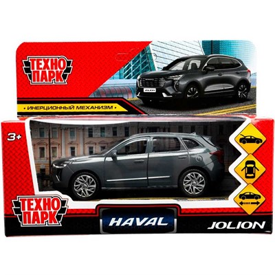Модель JOLION-12-GY Haval Jolion 12 см, двери, багаж, темно-серый Технопарк  в кор. - фото 47070294