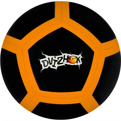 Мяч Футбол №5 Dvizhok 380 гр. 141V-724-5 черный с оранжевым - фото 47072757