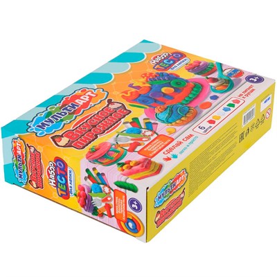 Набор для творчества Тесто для лепки Вкусное пирожное 24 см MultiArt PDSET-MA120037 - фото 47073761