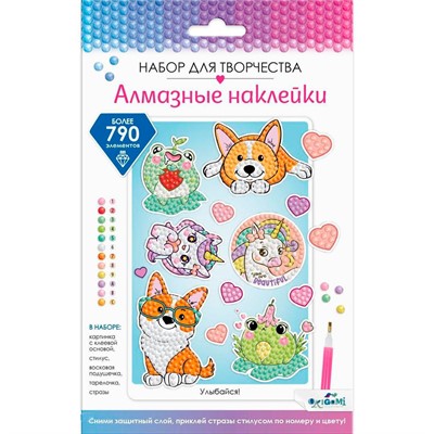 Набор для творчества Алмазные наклейки. Улыбайся 08702 - фото 47075311