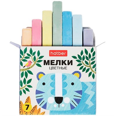 Мел цветной 7шт Нарисуй-ка!  ML_082952 Hatber - фото 47081816