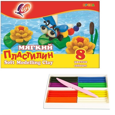 Пластилин 8цв Кроха 25С 1551-08 /ЛУЧ/ - фото 47083428