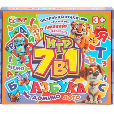 Игра наст Азбука. Обучающая игра 7 в 1 4660254455535 - фото 47083719