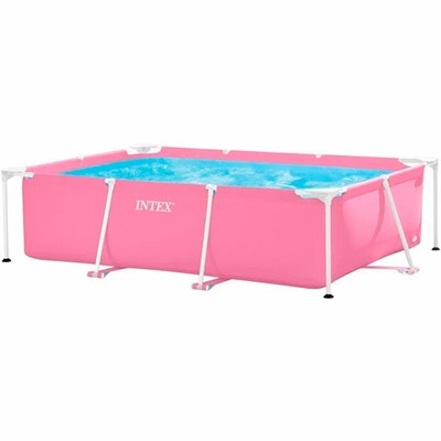 Бассейн каркасный Rectangular Frame Розовый 220x150х60см 1662л 28266 - фото 47083931