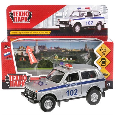 Модель LADA4X4-P-SL LADA 4х4 Полиция Технопарк  в коробке - фото 47084520
