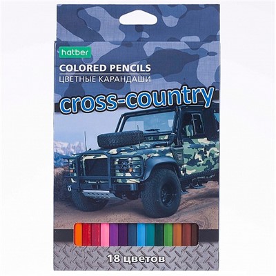Карандаши цветные 18 цв. ECO Cross country CS_070888 Hatber - фото 47087528