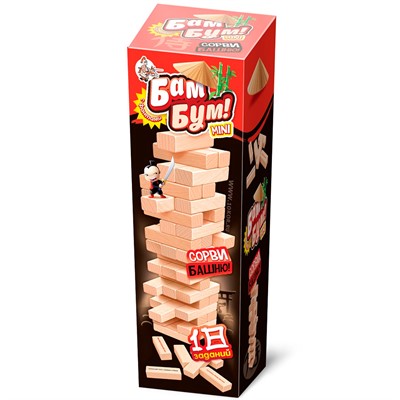Игра Джанга Бум-бум mini Падающая башня 02790 - фото 47088405
