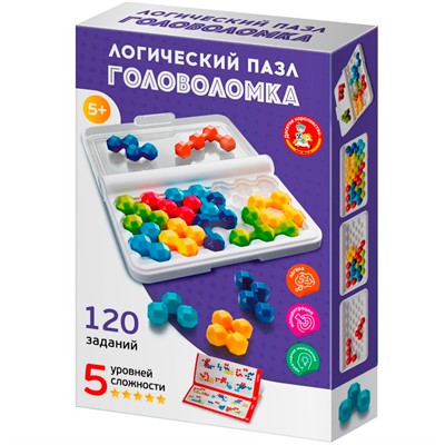 Игра головоломка Логический пазл фигурная 10 эл Учись играя 70056 - фото 47090608