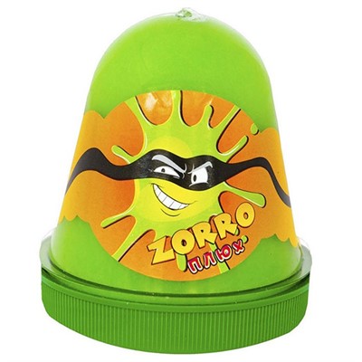 Лизун Слайм Плюх ZORRO перламутровый зеленый 130 гр. - фото 47092999