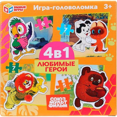 Пазл 4в1: 5, 6, 7 и 7 д Любимые герои. Союзмультфильм 4630395015790 - фото 47949464