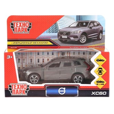 Модель XC60-12-GY Volvo XC60 R-Desing серый Технопарк  в коробке - фото 48070570
