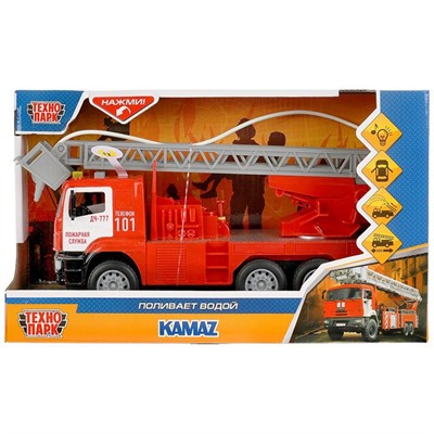 Модель KAMFIR-30PL-RDWH KAMAZ ПОЖАРНАЯ МАШИНА 30см Технопарк в коробке - фото 48426785