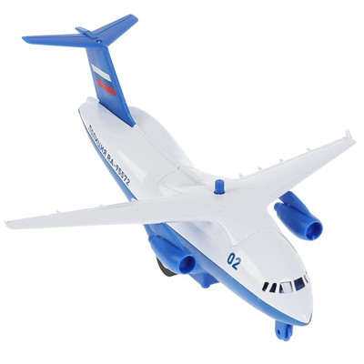 Модель PLANE-20SLPOL-BUWH свет-звук самолет полицейский 20 см, люк, подвиж дет Технопарк в кор. - фото 48427214