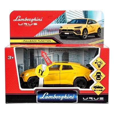 Модель 2312C0055-R свет-звук lamborghini urus 12см,св/зв, двер.инерц. Технопарк в кор. - фото 48427275