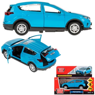 Модель RAV4-BU TOYOTA RAV4 синий Технопарк  в коробке - фото 48902209