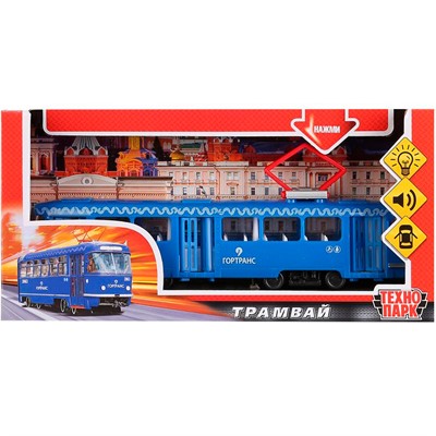 Модель СТ12-428-2-BL Трамвай "Технопарк" в коробке - фото 48902295