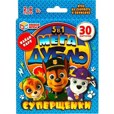 Игра Умка Супер щенки. НАЙДИ ПАРУ! Мега дубль 5 в 1. 30 карточек 4650250540281 /50/ - фото 49493469