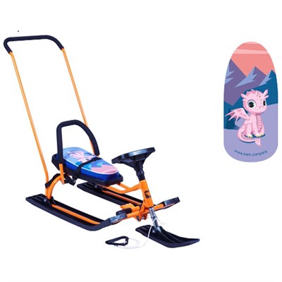 Снегокат 140 SNOWKAT Go Go Маргоша с П-образным толкателем - фото 53214447