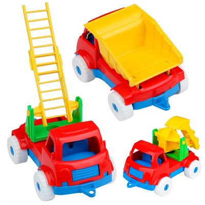 Набор машинок №5 Самосвал+Пожарная+Экскаватор И-5681 - фото 54117972