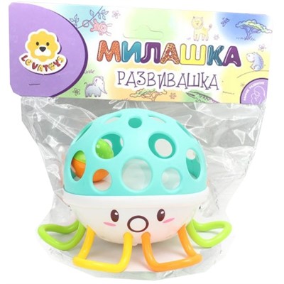 Игрушка развив. Levatoys MKJH101 Осьминожка на бат в пак. - фото 54343072