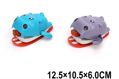 Игрушка заводная 368-11D Бегемот в пак - фото 54456696