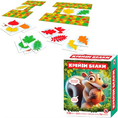 Игра Карточная динамичная Крейзи белки 04830 - фото 56141469