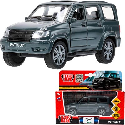 Модель SB-17-81-UP-GY-WB UAZ patriot, 12 см, дв., багаж., инерц., серый Технопарк в кор. - фото 56597431