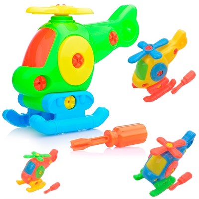 Конструктор 899-14 Вертолет с отверткой в пак. - фото 56827015